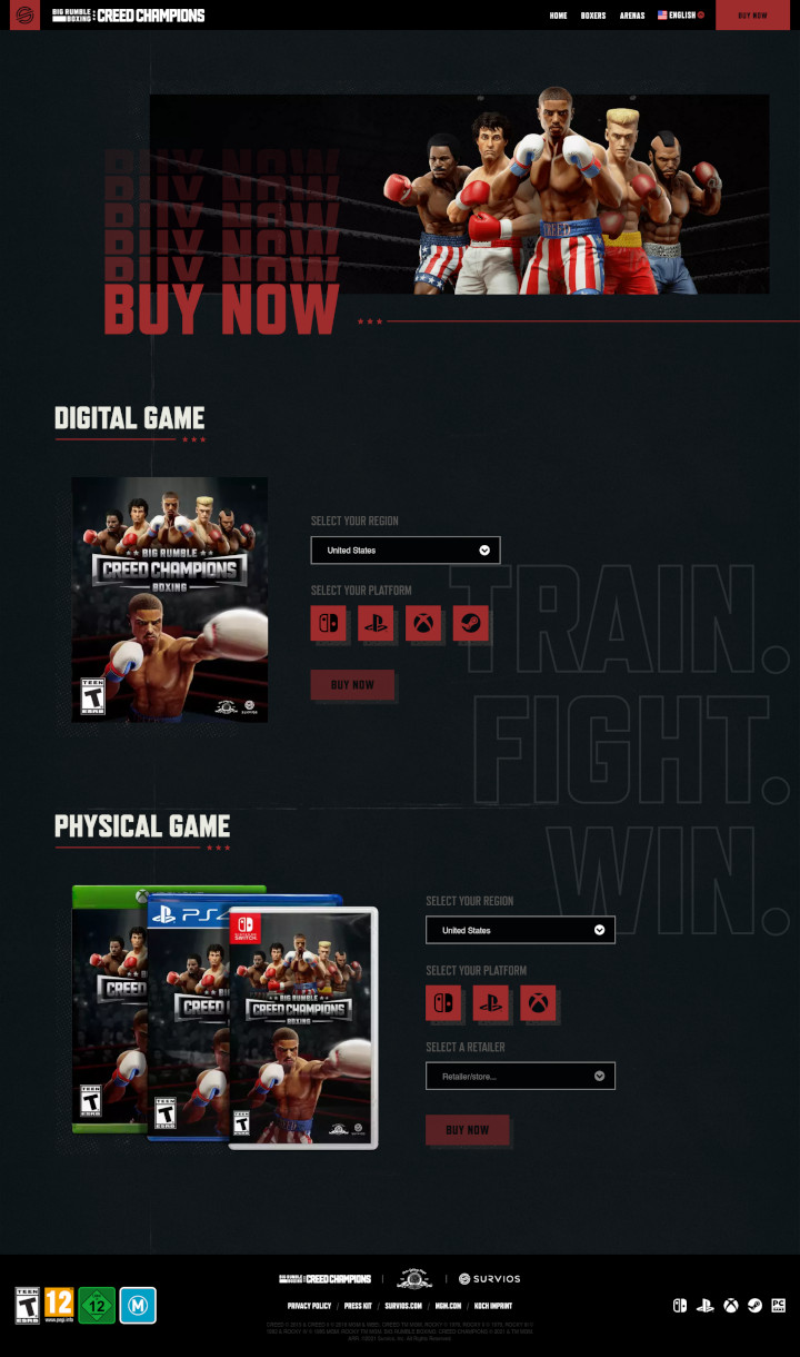 Creed: Big Rumble Boxing Buy Page